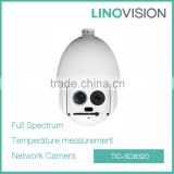 Full Spectrum 336x256 Network Thermal Imaging Speed Dome Camera With Temperature Measurement