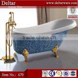 1.5m Length Royal Acrylic Clawfoot Corner Bathtub, Europe Style Tubs Removable Bathtub, Custom Size Bathtubs thumbnail-4