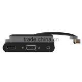 VOXLINK Mini DisplayPort Turn VGA / Audio / HDMI 4K 3in1 Adapter Cable Black thumbnail-4