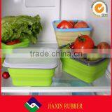 Custom Lightweight and Portable Silicone Foldable Bento Box With Fork and Spoon thumbnail-6
