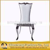Golden Brushed Stainless Steel Hotel Banquet Chair Dining Room Chair thumbnail-4