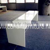 High quality Corian made office desk slim long bench