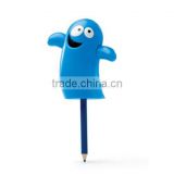 custom 3d shaped plastic animal pencil topper,custom make plastic cartoon character pencil topper