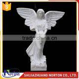 Europen life size angel white marble statue for decoration NTMS-003LI
