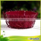 European Modern Rural Style Handmade Decorative Standing Metal Wire Vases thumbnail-3