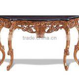 French Style Reproduction Living Room Furniture Console Table With Wood Top thumbnail-4