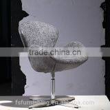 YY209 Voage Egg Commercial Swivel Vintage Retro Cheap Price PU Leather Arm Salon Chair Restaurant Coffee Shop Pub Office Chair thumbnail-5