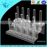 Custom Modern Design Frosted Acrylic Lucite Girls Finger Ring Holder Jewelry Display Rack thumbnail-6