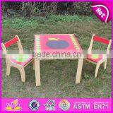 High Quality Wooden Study Table and Chair Set for Kids,Dinner Table and Chair Set Toy for Children W08G091 thumbnail-1