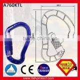 25KN Aluminum Material Mountain Climbing Carabiner With Twist Lock thumbnail-4