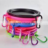 Food Grade Silicon Pet Food Bowl Outdoor Foldable Pet Bowl With Carabiner thumbnail-2