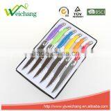 WCJ842 Hot Sale Cutlery Set 6 Pcs Stainless Steel and Plastic Handle Steak Knife Set thumbnail-3