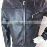 2015 New Style Black Mens Genuine Leather Jacket thumbnail-3