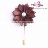 Eye-catching Artificial Flower Satin Brooch for Garment Decoration thumbnail-4