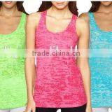Wholesale Women Clothing Apparel Yoga Tank Top Burnout Racerback Tank Top thumbnail-3