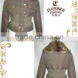 Ladies Woven Padding Short Jacket thumbnail-1