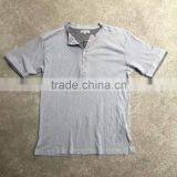 Men Button Cotton T-shirt Stock Apparel thumbnail-1