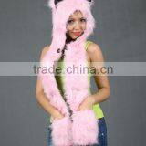 Plain Polyester Scarf With Pocket Gloves thumbnail-1