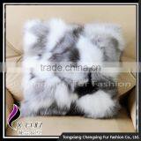 CX-D-33F Hot Sale Custom Made Pillow Case Genuine Fox Fur Decorative Throw Pillow thumbnail-6