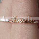 Custom Name Ring - Personalized Name Ring - Baby Name - New Mom Ring - Bridesmaid Jewelry - Meaningful Christmas Gifts thumbnail-3