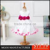 MGOO Dress Manufacturer Satin Kids Wedding Flowers Girl Dress Latest Design Baby Frock Party Dress C12 thumbnail-1