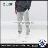 Mens Cotton/Polyester Sweatpants With Side Pockets Plain Skinny Drawstring Joggers In Gray thumbnail-1