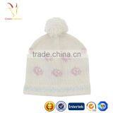 Baby Romper Set With Intarsia Flowers Matching Baby Knit Beanie and Intarsia Knit Blanket thumbnail-4