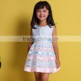 Premium Quality Boutique Girl Dress Mesh Fabric With Satin Ribbon Clothes Princess Wholesale Dress thumbnail-2