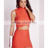 Wrap Over Sleeveless Bandage Design Two Piece Evening Dress thumbnail-3