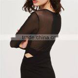 2017 OEM Top Design Sexy Transparent Mesh Top Dress for Ladies thumbnail-5