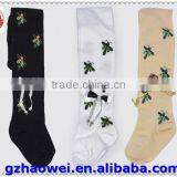 Little Bowknot & Dragonfly Printed Young Girls Tights