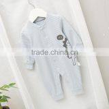 Wholesale Stripe Printing Long Sleeve Baby Cotton Playsuit thumbnail-2