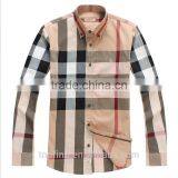 OEM Latest Fashion Beautiful Check Pattern Latest Cotton Shirt Designs for Men thumbnail-3