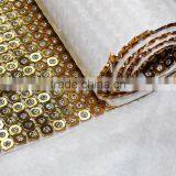 New Design Hotfix Rhinestone Metal Mesh Gold Color for Garment Shoes thumbnail-1