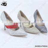 Elastic Shoe Straps With Pearls Decoration 7 Colors Shoelace for Women thumbnail-1