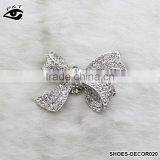 Fashion Classical Bow Tie Shaped Crystal Rhinestone Ornament Accessories With Metal Clip for High Heel Shoe Wedding Shoes thumbnail-1