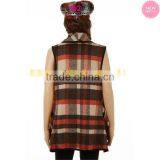FACTORY Dazzle Tweed Open-front Waistcoat Vest thumbnail-3