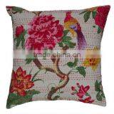 Tropical Kantha Work Cotton Cushion Cover Wholesale Lots for Discounted Prices thumbnail-1