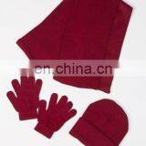 Fashional Pretty Super Soft Cozy Warm Popular Plain Easy Knit Set thumbnail-1