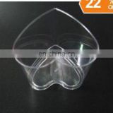 wholesale heart shape lamy pudding cup with Lid clear disposable cups with lids