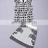 Star Fashion Sleeveless Check Pattern 2 Piece Set Dress Bulk Wholesale thumbnail-6