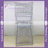 C439A Lace and Embroidered Strips 3d Flower Lace Embroidered Fabric Striped Wedding Chair Covers thumbnail-6