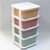4 DRAWER PINK TOWER UNIT PLASTIC STORAGE DRAWERS STORAGE ORGANIZER thumbnail-4
