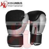 Genuine Leather Boxing Gloves, Black And Silver Grey Sparring Boxing Gloves, Customized Boxing Gloves All Sizes Available