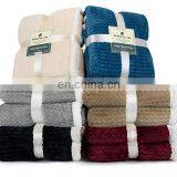 Jacquard Flannel Reverse to Sherpa Blanket Cozy Fleece Throw thumbnail-6