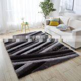 High quality fashionable polyester 3D shaggy rug new design