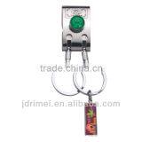 Blank Metal Souvenir Keychain With Two Rings Together