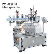 ZONESUN ZS-TB806 Semi Automatic Double Size Tube Sticker Water Flat Bottle Labeling Machine For Bottles thumbnail-4