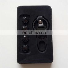 Custom Zinc Alloy Metal Leather Black Keychain Air Tire Valve Cap