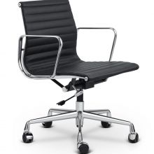 High end eames aluminium group computer chair leather eames office middle back chair